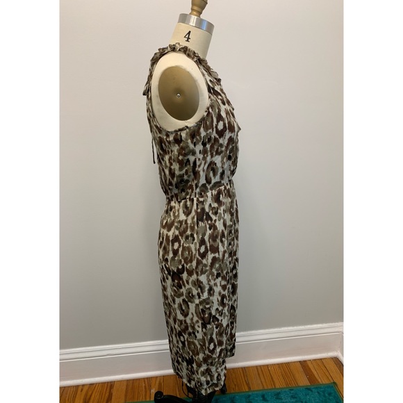 J. Crew Collection Silk Ruffle Leopard Dress - Picture 4 of 15
